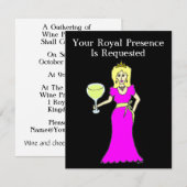 Wein-Prinzessin Gathering Einladung (Vorne/Hinten)
