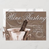 Wein-Probieren-50. Geburtstags-Party Einladungen (Vorne/Hinten)