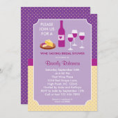 Wein-Probieren-Brautparty-Einladung Einladung (Vorne/Hinten)