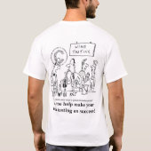 Wein-Probieren-Cartoon T-Shirt (Rückseite)
