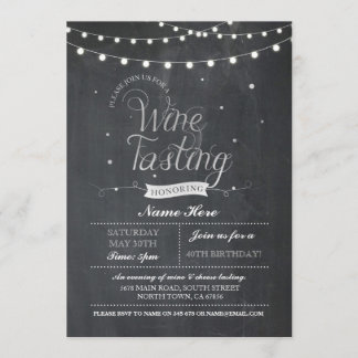 Wein-Probieren-Geburtstags-Party-Kreide, die JEDES Einladung