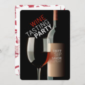 WEIN-PROBIEREN-PARTY EINLADUNG (Vorne/Hinten)