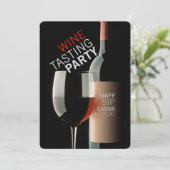 WEIN-PROBIEREN-PARTY EINLADUNG (Stehend Vorderseite)