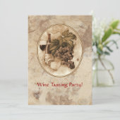Wein-Probieren-Party Einladung (Stehend Vorderseite)