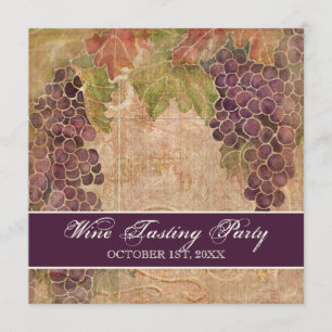 Wein-Probieren-Party Einladung gealterter