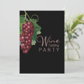 Wein-Probieren-Party-Gewohnheits-Einladung Einladung (Stehend Vorderseite)