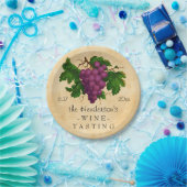 Wein-Probieren-Party-Vintage Trauben Pappteller (Party)