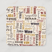 Wein Quadratische Visitenkarte (Rückseite)