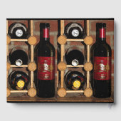 Wein Rack Abstrakt Geburtstagsparty Gästebuch (Rückseite)