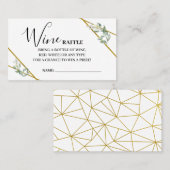 Wein Raffle Ticket Grüne Gold Duschkarte (Vorne/Hinten)