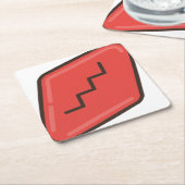 Wein Rechteckiger Pappuntersetzer (angewinkelt)