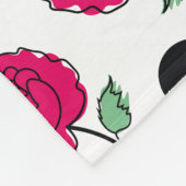 Wein-Rosé-Grün-Punkte-Grafikmuster Modern Fleecedecke (Ecke)