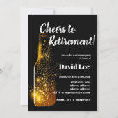 Wein, Ruhestand bejubeln, Einladung (Vorderseite)