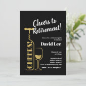 Wein, Ruhestand bejubeln, Einladung (Stehend Vorderseite)