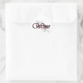 Wein Runder Aufkleber (Tasche)