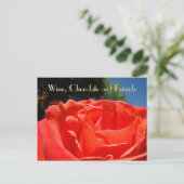 Wein Schokolade & Freunde Postkarten Rote Rose Blu (Stehend Vorderseite)