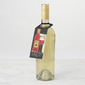 Wein - Siehe Rückseite - Flaschenanhänger (Angewinkelt)