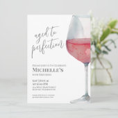 Wein Simple 60. Geburtstagsparty Einladung (Stehend Vorderseite)