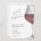 Wein Simple 60. Geburtstagsparty Einladung (Vorderseite)