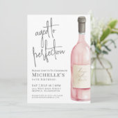 Wein Simple 60. Geburtstagsparty Einladung (Stehend Vorderseite)