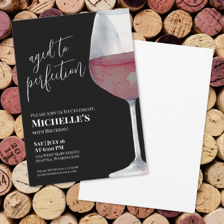 Wein Simple 60. Geburtstagsparty Einladung