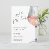 Wein Simple 60. Geburtstagsparty Einladung (Stehend Vorderseite)