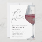 Wein Simple Fünfzigster 50. Geburtstagsparty Einladung (Vorderseite)
