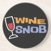 Wein-Snob-Untersetzer Sandstein Untersetzer (Vorne)