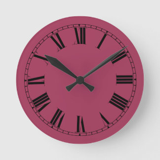 Wein-Solid-Farbe Runde Wanduhr