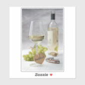 Wein Sommelier Wein Lover Flasche Traubendesign Aufkleber (Blatt)