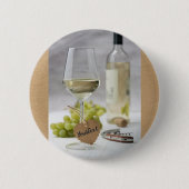 Wein Sommelier Wein Lover Flasche Traubendesign Button (Vorderseite)
