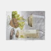 Wein Sommelier Wein Lover Flasche Traubendesign Fleecedecke (Vorderseite (Horizontal))