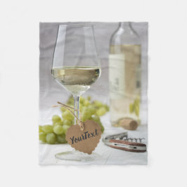 Wein Sommelier Wein Lover Flasche Traubendesign Fleecedecke