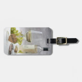 Wein Sommelier Wein Lover Flasche Traubendesign Gepäckanhänger (Vorderseite horizontal)