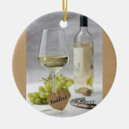Wein Sommelier Wein Lover Flasche Traubendesign Keramik Ornament