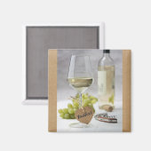 Wein Sommelier Wein Lover Flasche Traubendesign Magnet (Vorderseite/Rückseite)