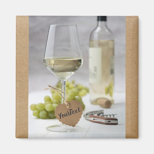 Wein Sommelier Wein Lover Flasche Traubendesign Magnet (Vorne)