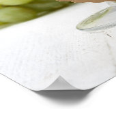 Wein Sommelier Wein Lover Flasche Traubendesign Poster (Ecke)