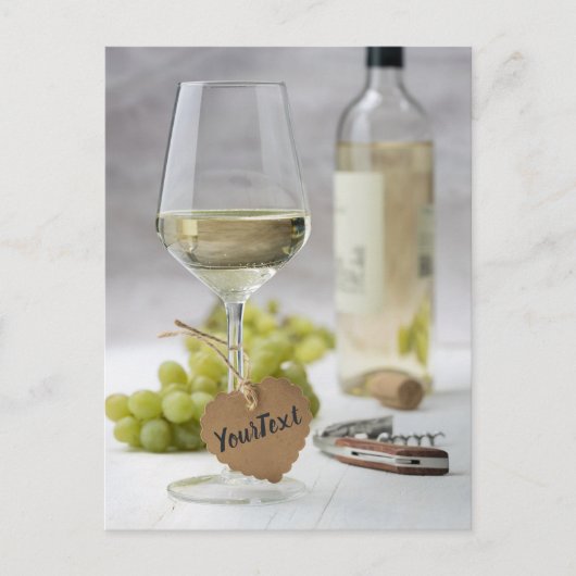 Wein Sommelier Wein Lover Flasche Traubendesign Postkarte (Vorderseite)