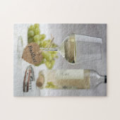 Wein Sommelier Wein Lover Flasche Traubendesign Puzzle (Horizontal)
