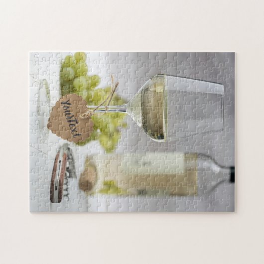 Wein Sommelier Wein Lover Flasche Traubendesign Puzzle (Horizontal)