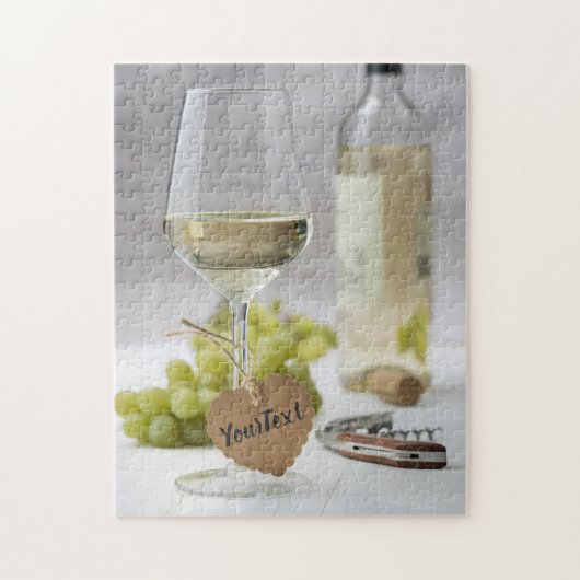 Wein Sommelier Wein Lover Flasche Traubendesign Puzzle (Vertikal)