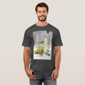 Wein Sommelier Wein Lover Flasche Traubendesign T-Shirt (Vorne ganz)
