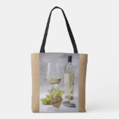 Wein Sommelier Wein Lover Flasche Traubendesign Tasche (Rückseite)