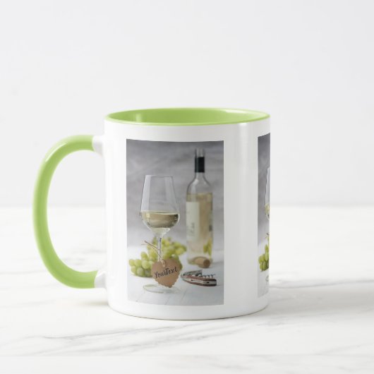 Wein Sommelier Wein Lover Flasche Traubendesign Tasse (Links)