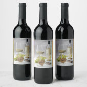 Wein Sommelier Wein Lover Flasche Traubendesign Weinetikett (Flaschen)