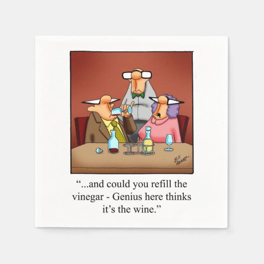 Wein Spaß Cocktail Party Napkins Serviette (Vorderseite)