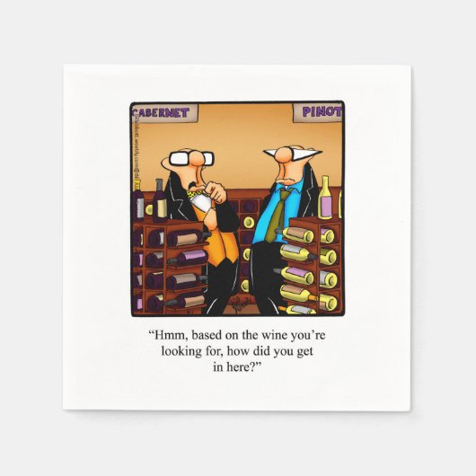 Wein Spaß Cocktail Party Napkins Serviette (Vorderseite)