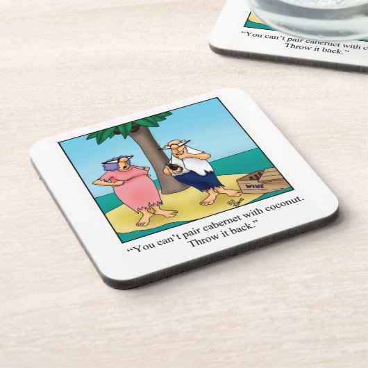 Wein Spaß Untersetzer Set (Linke Seite)
