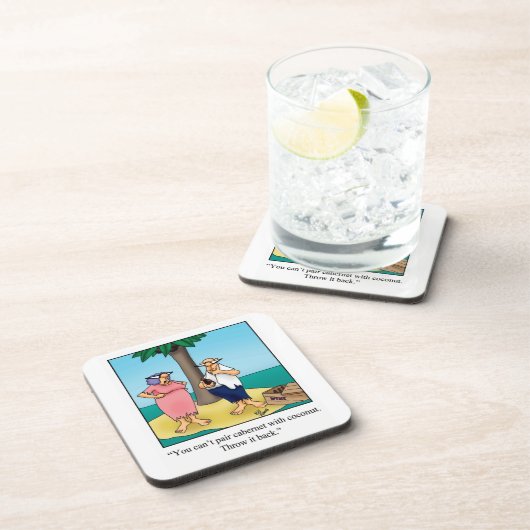 Wein Spaß Untersetzer Set (Rechte Seite)